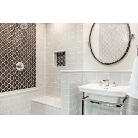 Imperial Gris Gloss Ceramic Subway Wall Tile - 4 x 8 in.