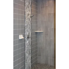 Adoni Black Slate Mosaic Wall and Floor Tile - 2 x 2 in