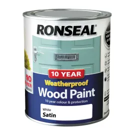 750ml 10 Year Weatherproof Wood Paint (Black Satin)