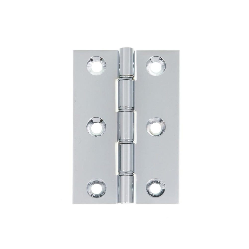 Double Phosphor Bronze Washered Hinge 76x51x3mm Polished Chrome
