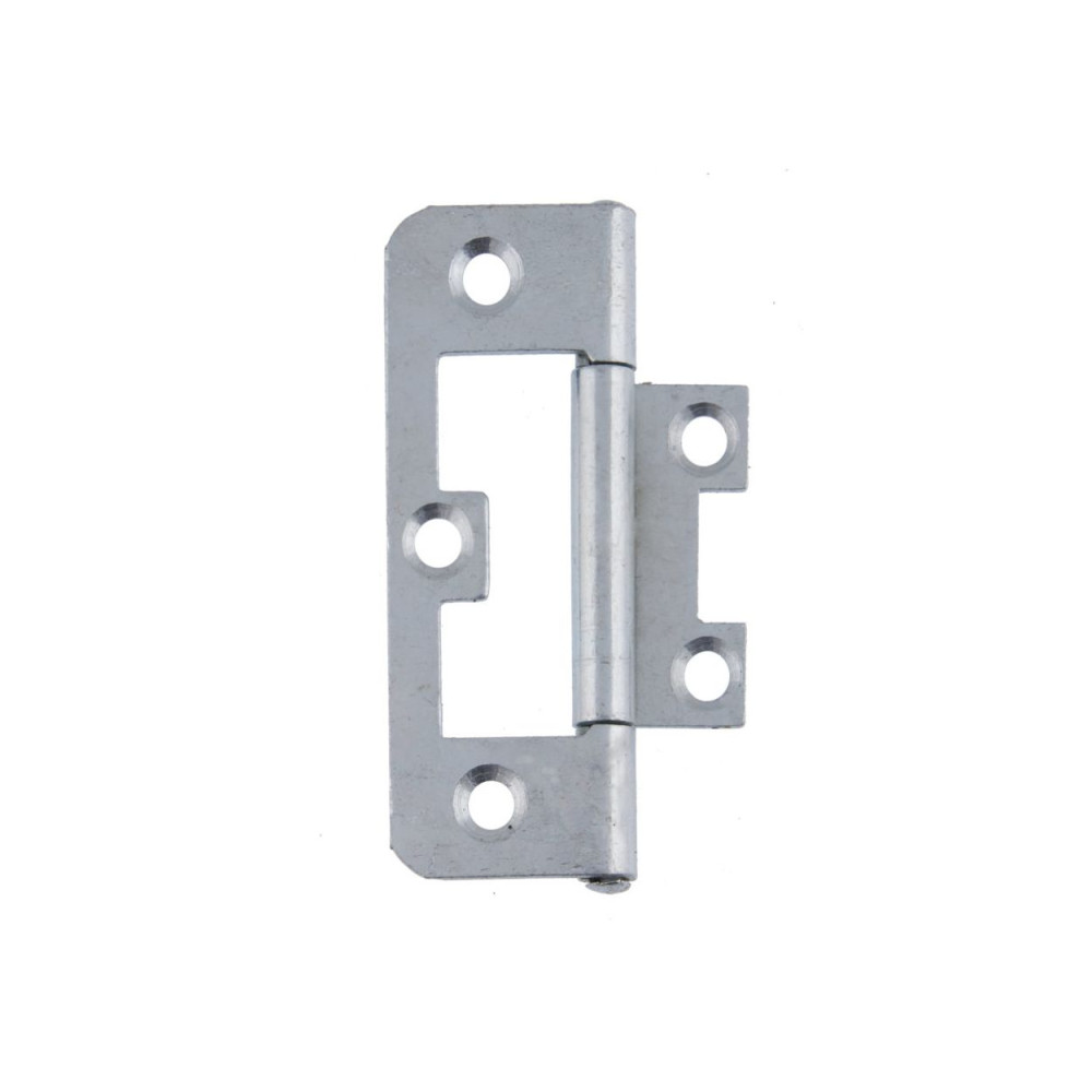 Flush Hinges 75mm Zinc Plated Steel for Cabinet Doors