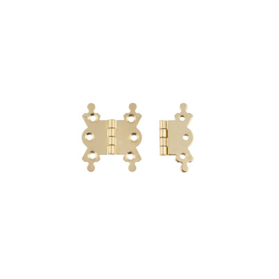 Butterfly Hinge Plain Bearing Steel 40mm Electro Brass Plated