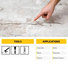Sika Non-Sag Crack Repair Fast Setting 10.1 -oz Stucco Mortar Concrete Sealant