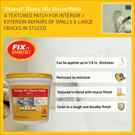 Sika Ready-Mix Textured Fast Setting 32 -oz Stucco Patch