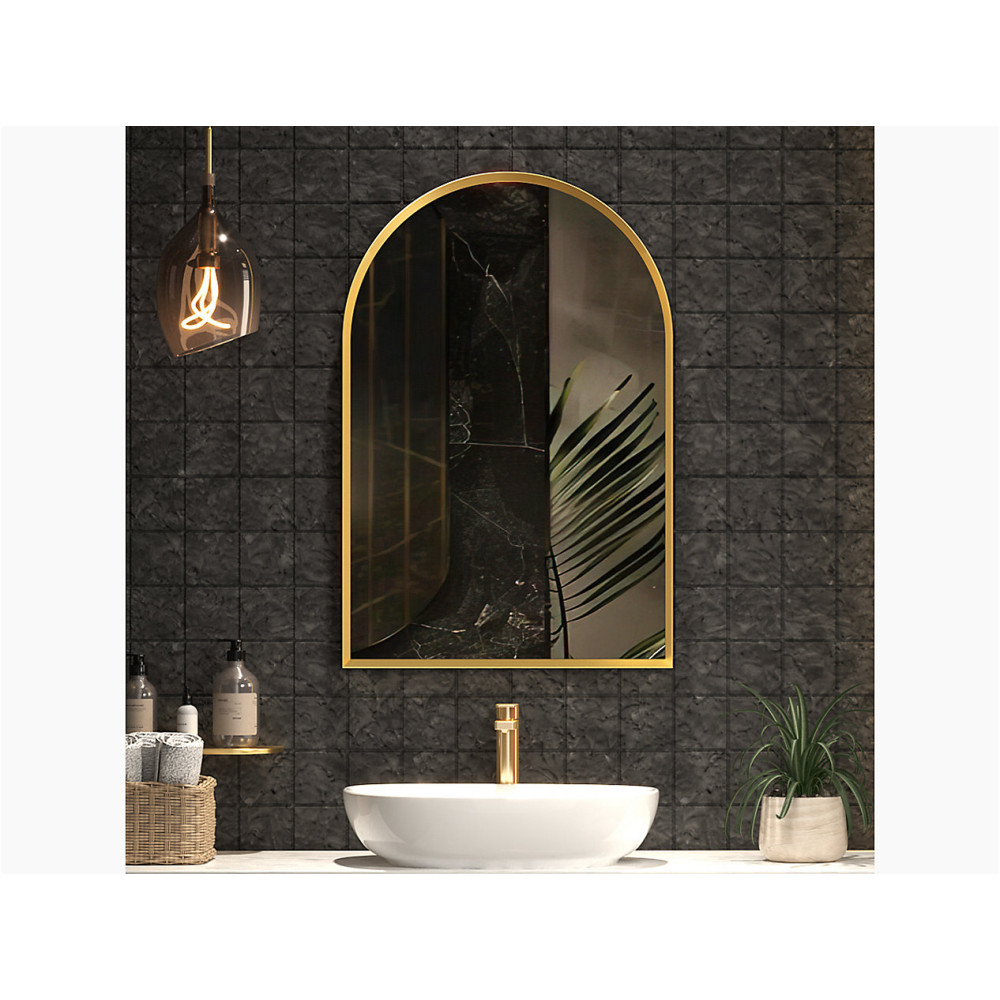51.5 cm x 82 cm arched framed mirror