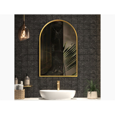 51.5 cm x 82 cm arched framed mirror